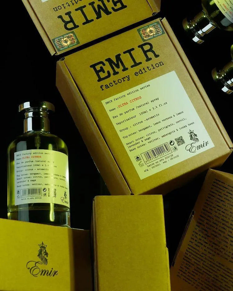 Ultra Citrus by Emir Factory Edition – bergamot, verbena, neroli, and ambergris citrus aromatic perfume
